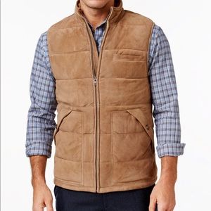 Men’s Tasso Elba Leather Vest